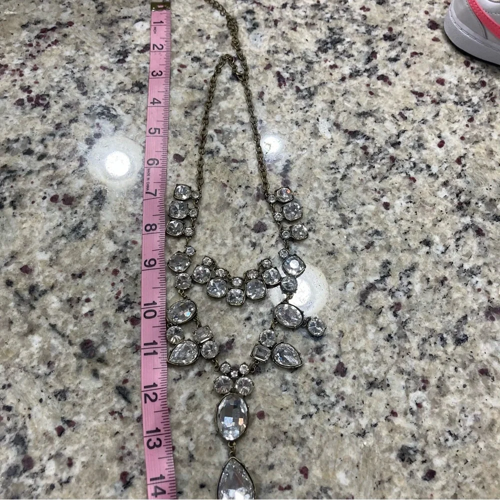 VGUC rhinestone and antique gold tone statement necklace Unbranded - Picture 6 of 6